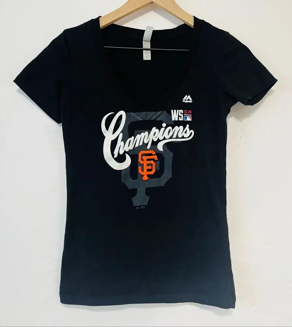 Majestic Black SF Giants World Series Tee Size M